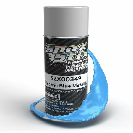 SPAZ STIX 3.5 oz Can Metallic Aerosol Paint, Electric Blue SZX00349